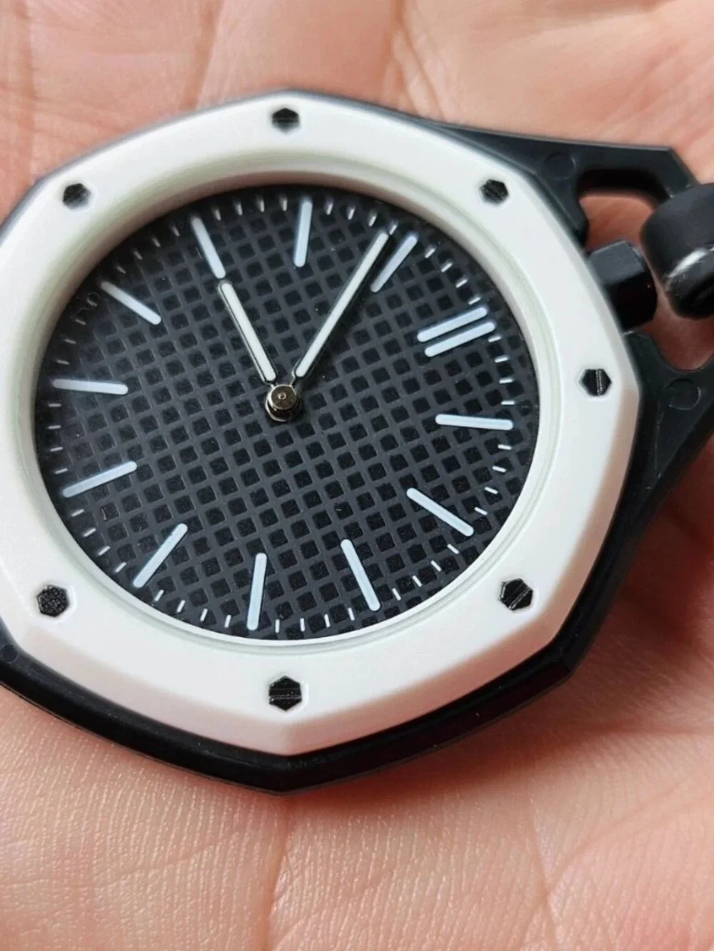 Fashion Pocket Watch Black Analog Qaurtz Hand Watch Black Face W/ Box